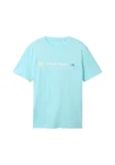 TOM TAILOR T-Shirt Kurzarmshirt Hellblau/Türkis/Blau