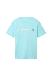 TOM TAILOR T-Shirt Kurzarmshirt Hellblau/Türkis/Blau