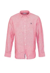 U.S. Polo Assn Langarmhemd Hemd Button Down Rosa/Rot