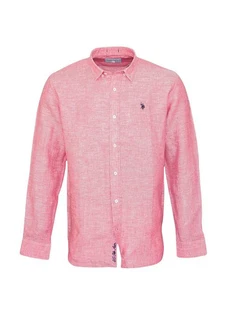 U.S. Polo Assn Langarmhemd Hemd Button Down Rosa/Rot