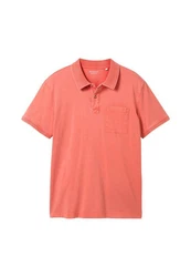 TOM TAILOR Poloshirt mit Brusttasche Rot/Orange