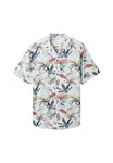 TOM TAILOR Kurzarmhemd mit Allover Print Blau