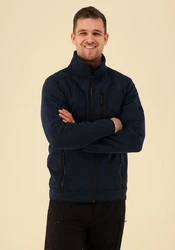 Tom Collins Fleecejacke Nokoio Regular Fit Dunkelblau/Blau/Hellblau