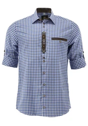OS-Trachten Trachtenhemd Jaluna Regular Fit Dunkelblau/Blau/Hellblau