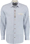 OS-Trachten Trachtenhemd Tanivo Regular Fit Blau/Hellblau/Dunkelblau
