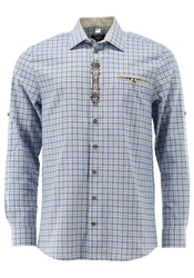 OS-Trachten Trachtenhemd Tanivo Regular Fit Blau/Fliederfarben/Hellblau/Dunkelblau