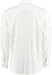 OS-Trachten Trachtenhemd Tivora Regular Fit Weiß/Grau/Creme/Dunkelblau
