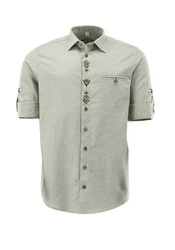 OS-Trachten Trachtenhemd Molira Regular Fit Dunkelgrün/Khaki/Grün