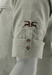 OS-Trachten Trachtenhemd Molira Regular Fit Dunkelgrün/Khaki/Grün