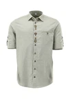 OS-Trachten Trachtenhemd Molira Regular Fit Dunkelgrün/Khaki/Grün