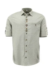 OS-Trachten Trachtenhemd Molira Regular Fit Dunkelgrün/Khaki/Grün