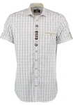 OS-Trachten Trachtenhemd Lomira Slim Fit Hellblau/Blau/Dunkelgrau/Grau