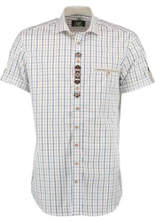 OS-Trachten Trachtenhemd Lomira Slim Fit Hellblau/Blau/Dunkelgrau/Grau