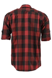 Tom Collins Langarmhemd Hetesi Regular Fit Rot/Dunkelrot/Braun