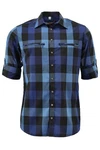 Tom Collins Langarmhemd Hetesi Regular Fit Blau/Hellblau/Dunkelblau