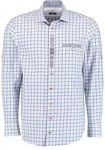 OS-Trachten Trachtenhemd Saluna Regular Fit Hellblau/Dunkelblau/Blau