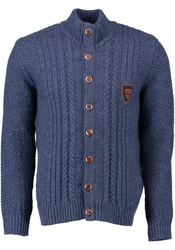 OS-Trachten Strickjacke Fenari Hellblau/Dunkelblau/Blau
