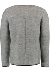OS-Trachten Strickjacke Xaluna Grau/Hellgrau