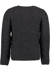 OS-Trachten Strickjacke Xaluna Dunkelgrau/Grau/Schwarz