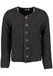 OS-Trachten Strickjacke Xaluna Dunkelgrau/Grau/Schwarz