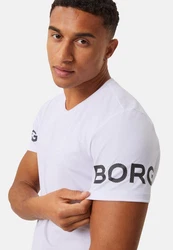 Bjrn Borg T-Shirt Borg Kurzarmshirt Weiß/Beige/Braun