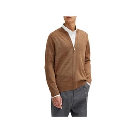 Strickjacke braun regular fit (1-tlg)