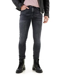 Skinny-fit-Jeans High Waist Super Stretch Hose Dunkelgrau - '1983'