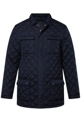 Boston Park Steppjacke Hemdkragen Dunkelblau
