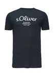 s.Oliver T-Shirt mit Logo-Print Artwork Silber/Blau/Grau/Dunkelblau