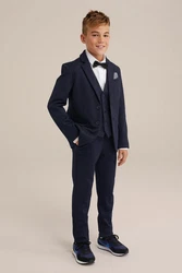 WE Fashion Anzughose Dunkelblau/Blau