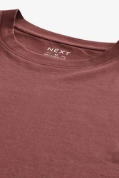 Next T-Shirt Rundhals-T-Shirt Relaxed Fit Braun/Rot/Lila/Dunkelrot