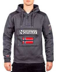 Geographical Norway Kapuzenpullover Herren Hoodie bagymclass Dunkelgrau