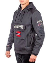 Geographical Norway Kapuzenpullover Herren Hoodie bagymclass Dunkelgrau