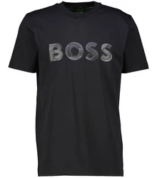 BOSS T-Shirt TEE JAGGED 1 Schwarz/Braun/Gold/Rosa