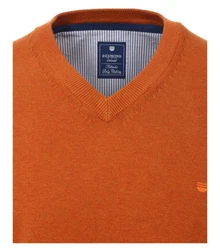 Redmond V-Ausschnitt Pullover Orange