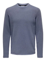 ONLY & SONS Strickpullover Niguel Blau