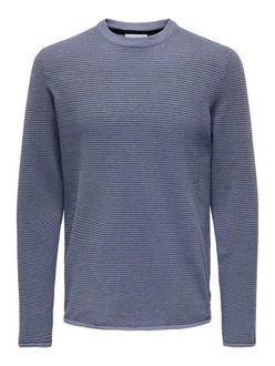 ONLY & SONS Strickpullover Niguel Blau ONLY & SONS Strickpullover Niguel Blau