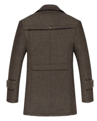Allthemen Kurzmantel mit abnehmbarem Fake-Kragen Grau/Braun/Khaki/Dunkelbraun