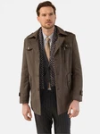 Allthemen Kurzmantel mit abnehmbarem Fake-Kragen Grau/Braun/Khaki/Dunkelbraun