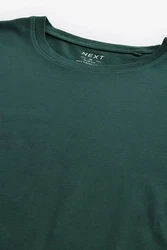 Next T-Shirt Slim Fit Rundhals Dunkelgrün/Grün/Türkis