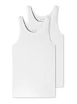 Schiesser Tanktop Herren Shirts (2-tlg) Weiß/Grau/Creme/Hellgrau/Dunkelgrau