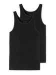 Schiesser Tanktop Herren Shirts (2-tlg) Schwarz/Dunkelgrau/Grau