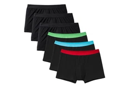 CALIDA Herren Boxershorts 6er Pack Natural Benefit Schwarz/Mischfarben
