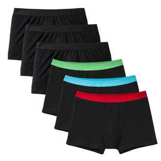 CALIDA Herren Boxershorts 6er Pack Natural Benefit Schwarz/Mischfarben CALIDA Herren Boxershorts 6er Pack Natural Benefit Schwarz/Mischfarben