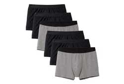 CALIDA Herren Boxershorts 6er Pack Natural Benefit Schwarz/Grau