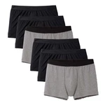 CALIDA Herren Boxershorts 6er Pack Natural Benefit Schwarz/Grau