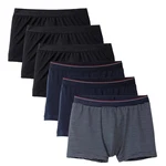 CALIDA Herren Boxershorts 6er Pack Natural Benefit Schwarz/Dunkelblau/Wei/Rot