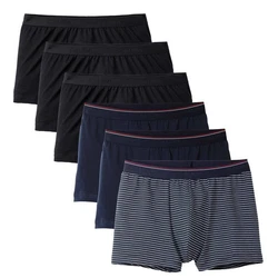 CALIDA Herren Boxershorts 6er Pack Natural Benefit Schwarz/Dunkelblau/Wei/Rot