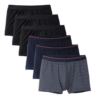 CALIDA Herren Boxershorts 6er Pack Natural Benefit Schwarz/Dunkelblau/Wei/Rot CALIDA Herren Boxershorts 6er Pack Natural Benefit Schwarz/Dunkelblau/Wei/Rot