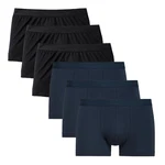 CALIDA Herren Boxershorts 6er Pack Natural Benefit Schwarz/Dunkelblau